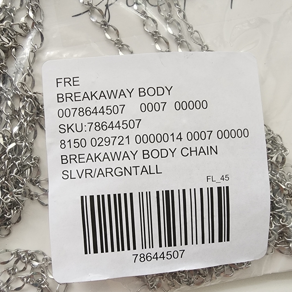 NWT Free People Breakaway Body Chain Silver - Picture 6 of 8